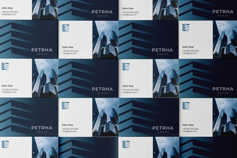 Branded business card design for Petrha