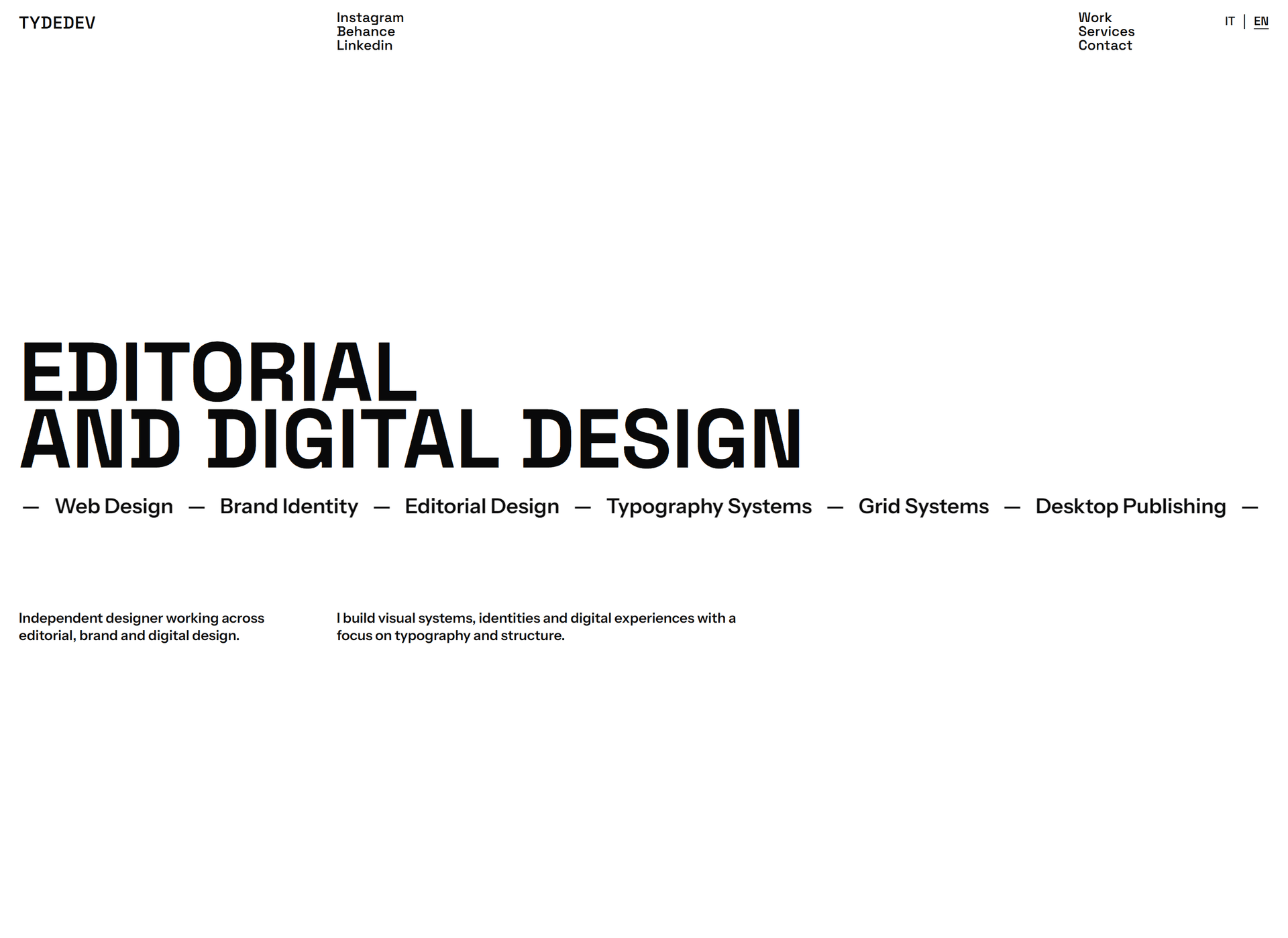 Tydedev Web Design Project