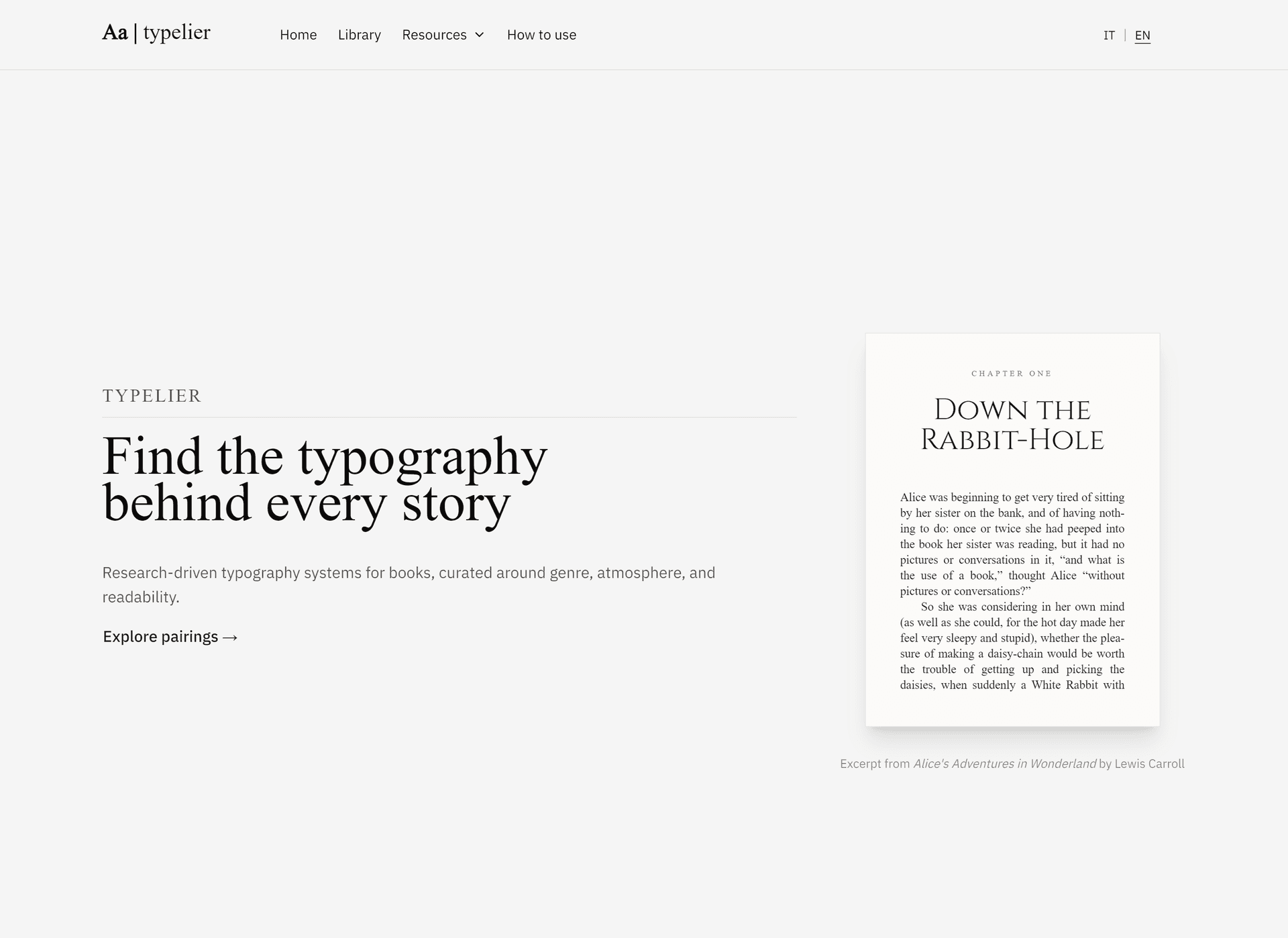 Typelier Web Design Project