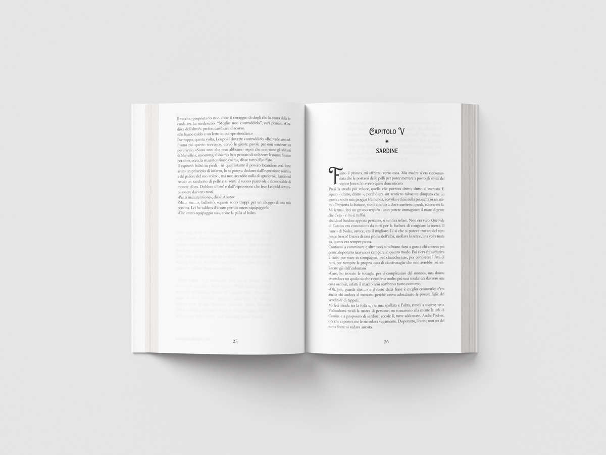 Fantasy book chapter page
